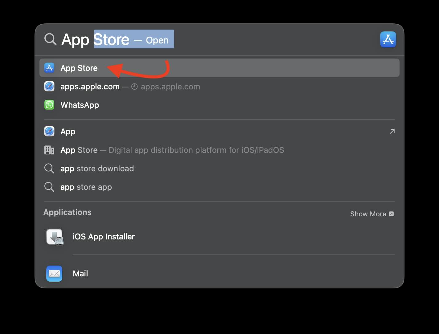 Open App Store on Mac